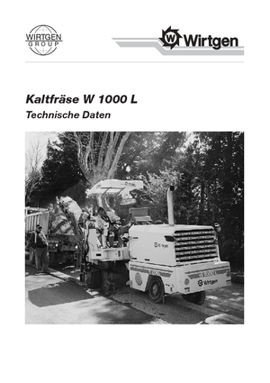 Freze de asfalt Wirtgen W 1000 L