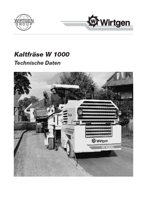 Freze de asfalt Wirtgen W 1000