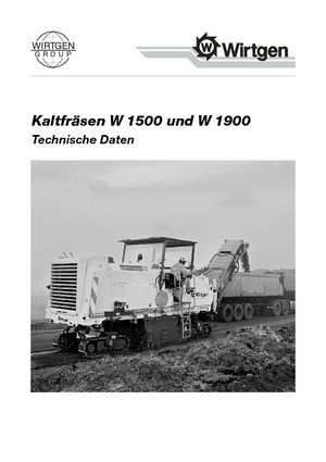 Freze de asfalt Wirtgen W 1500