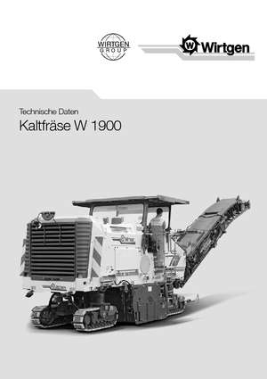 Freze de asfalt Wirtgen W 1900