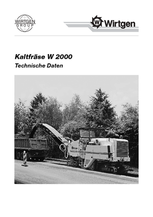 Freze de asfalt Wirtgen W 2000