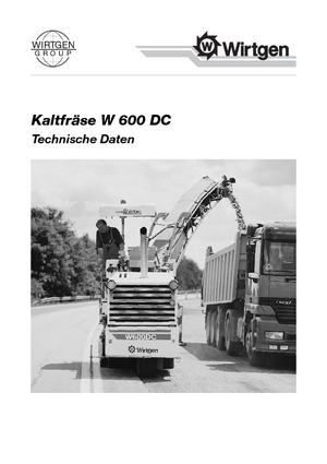 Freze de asfalt Wirtgen W 600 DC