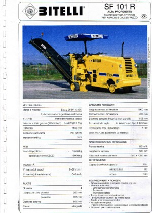 Freze de asfalt Bitelli SF 101 R