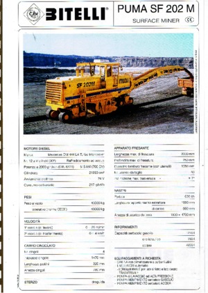 Freze de asfalt Bitelli SF 202 M