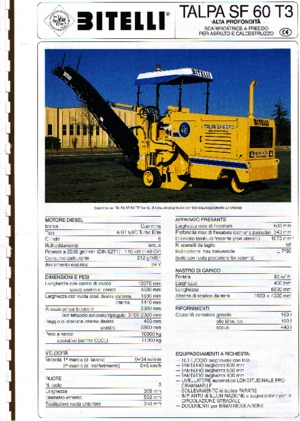 Freze de asfalt Bitelli SF 60 T3