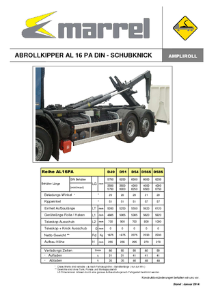 Autobasculante Marrel AL 16 PA DIN 54 B