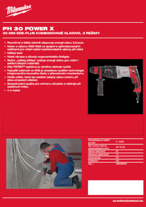 Ciocane rotative Milwaukee PH 30 POWER X