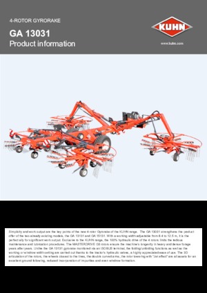 Greble rotative Kuhn GA 13031