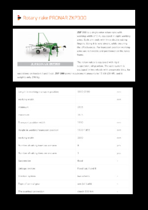 Greble rotative Pronar ZKP 300 