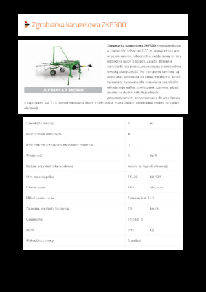 Greble rotative Pronar ZKP 300 