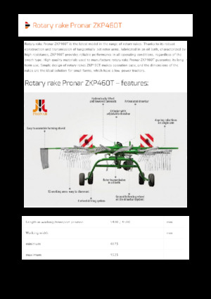 Greble rotative Pronar ZKP 460T