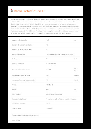 Greble rotative Pronar ZKP 460T