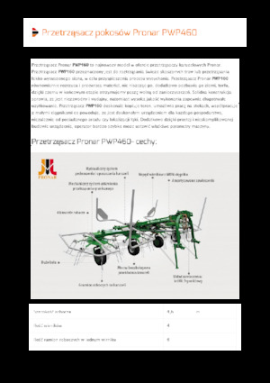 Mașini de întors fânul rotative Pronar PWP 460
