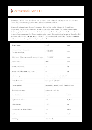 Mașini de întors fânul rotative Pronar PWP 900