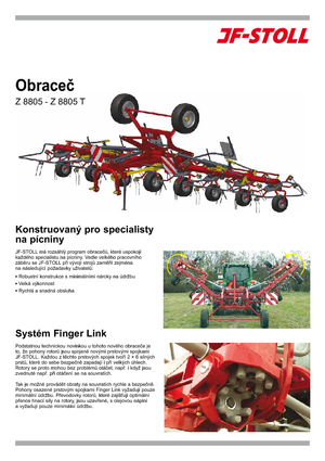 Mașini de întors fânul rotative JF-Stoll Z 8805 T