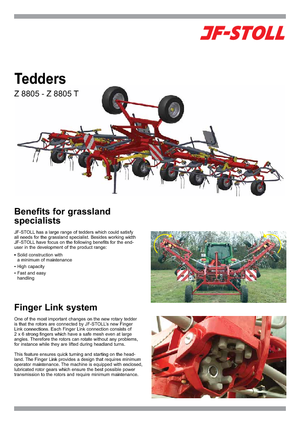 Mașini de întors fânul rotative JF-Stoll Z 8805 T