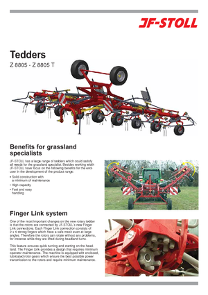 Mașini de întors fânul rotative JF-Stoll Z 8805 T
