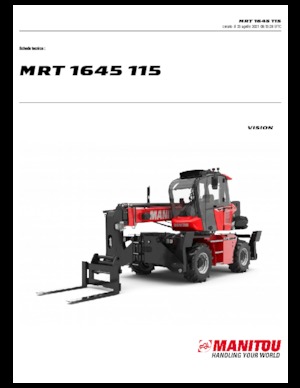 Încărcătoare telescopice cu structură superioară Manitou MRT 1645-400  115 D