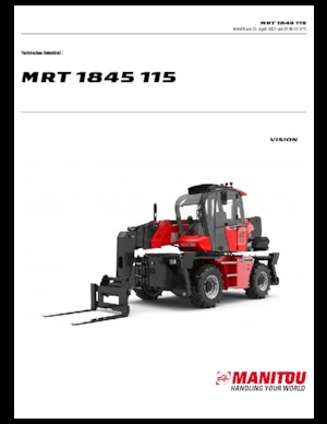 Încărcătoare telescopice cu structură superioară Manitou MRT 1845-400 115 D
