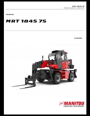 Încărcătoare telescopice cu structură superioară Manitou MRT 1845-400 75 D