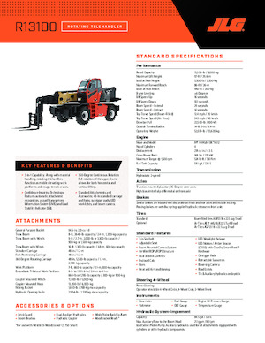 Încărcătoare telescopice cu structură superioară JLG R13100