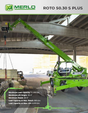 Încărcătoare telescopice cu structură superioară Merlo Roto 50.30 S Plus