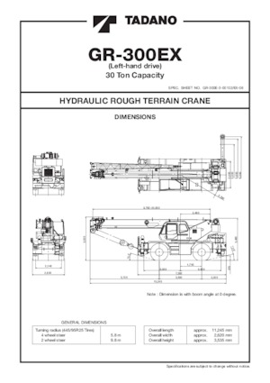 Macarale pentru teren accidentat Tadano GR-300EX-3
