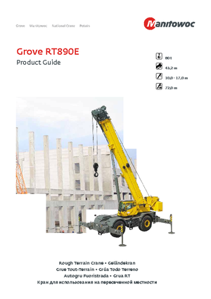 Macarale pentru teren accidentat Grove RT 890 E (4x4x4)