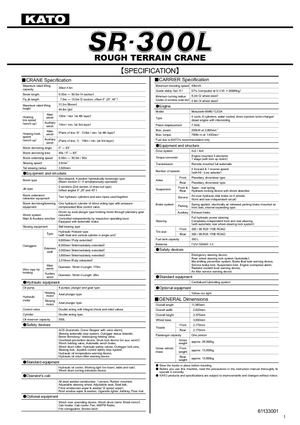 Macarale pentru teren accidentat Kato SR 300 L 4x4
