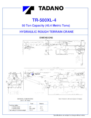 Macarale pentru teren accidentat Tadano TR-500XL-4