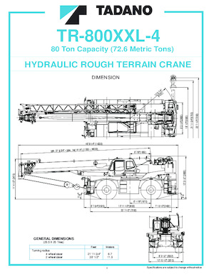 Macarale pentru teren accidentat Tadano TR-800XXL-4