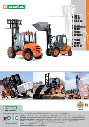 Încărcătoare cu furcă pentru teren accidentat Ausa C 250 H x 4