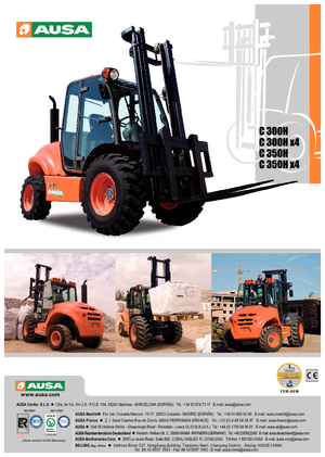 Încărcătoare cu furcă pentru teren accidentat Ausa C 300 H x 4