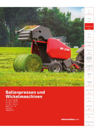 Prese de balotat rotunde Unia DF 1.8 Vd 