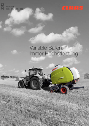 Prese de balotat rotunde Claas Variant 365 RC Pro