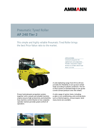 Cilindri compactori pe pneuri Ammann AP 240 T2