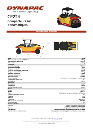 Cilindri compactori pe pneuri Dynapac CP 224
