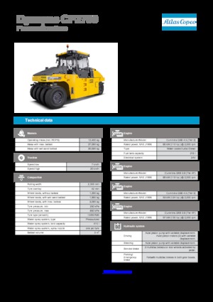Cilindri compactori pe pneuri Dynapac CP 2700