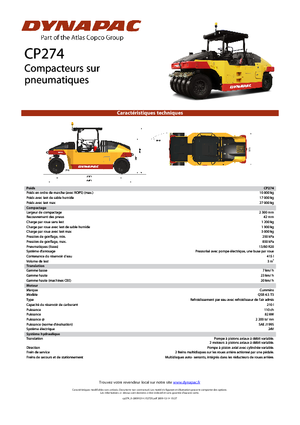 Cilindri compactori pe pneuri Dynapac CP 274