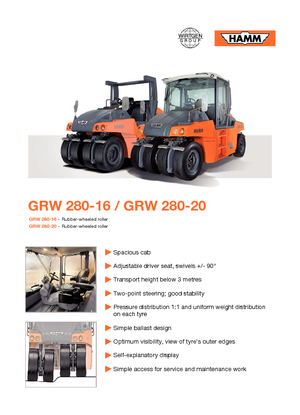 Cilindri compactori pe pneuri Hamm GRW 280-16