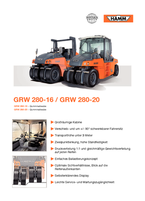 Cilindri compactori pe pneuri Hamm GRW 280-16