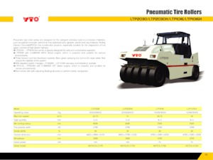 Cilindri compactori pe pneuri YTO LTP2030