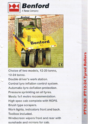 Cilindri compactori pe pneuri Benford PT 12/20