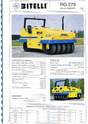 Cilindri compactori pe pneuri Bitelli RG 279