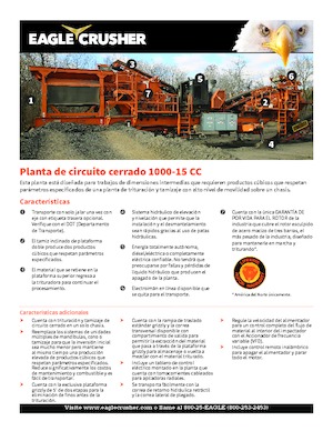Stații de reciclare moloz Eagle Crusher 1000-15 CC