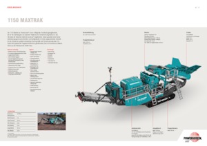 Stații de reciclare moloz Powerscreen 1150 Maxtrak