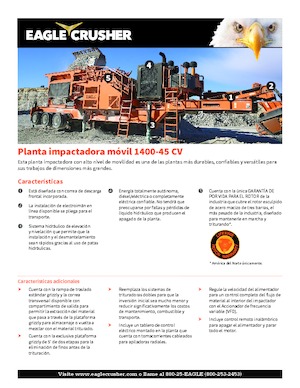 Stații de reciclare moloz Eagle Crusher 1400-45 CV