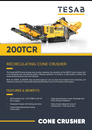 Stații de reciclare moloz Tesab 200TCR