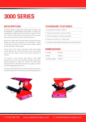 Stații de reciclare moloz Red Rhino 3000 series