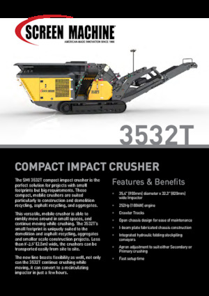 Stații de reciclare moloz Screen Machine Industries  3532T